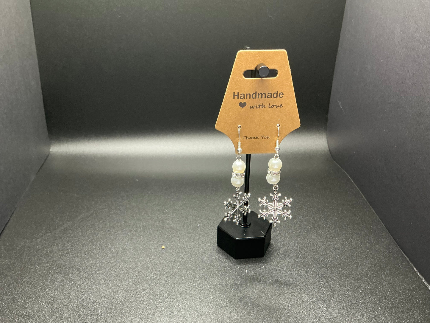 Metal Snowflake Earrings