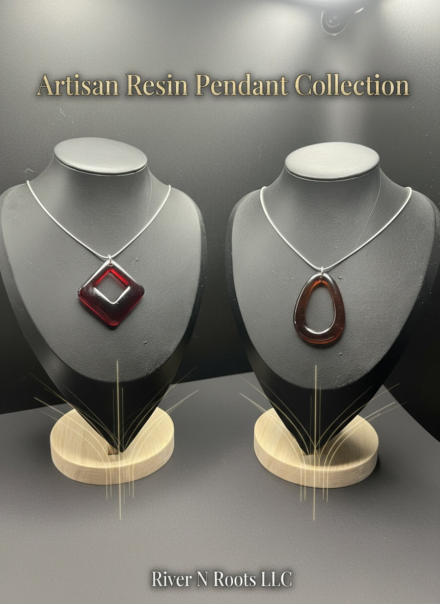 Artisan Resin Pendant Necklace