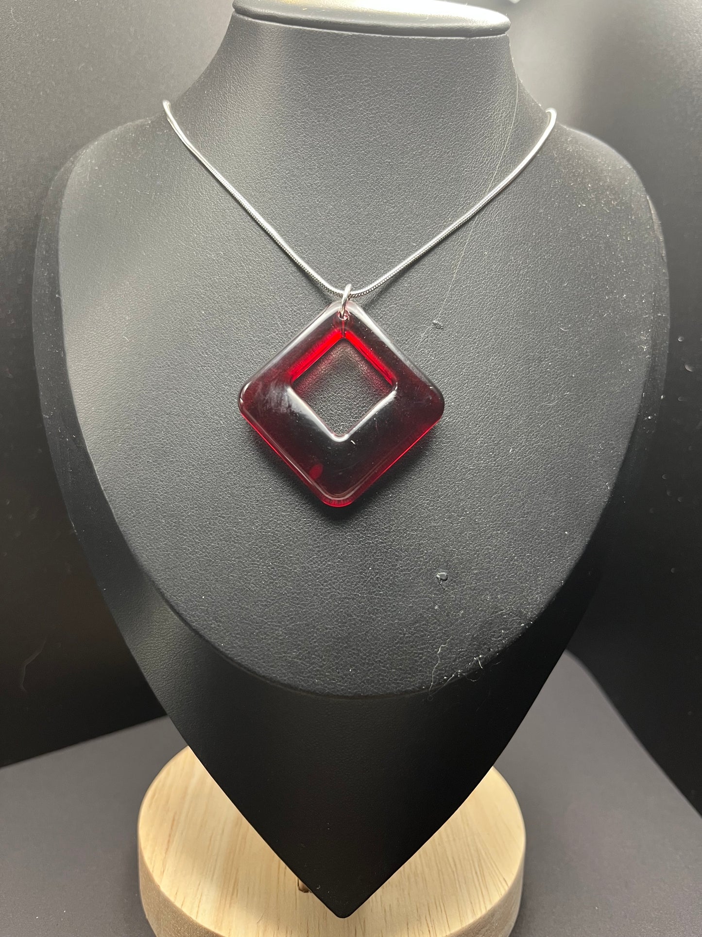 Artisan Resin Pendant Necklace