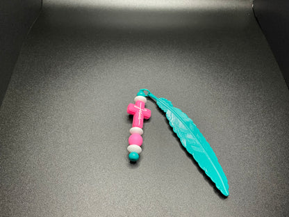 Beaded Feather Bookmark