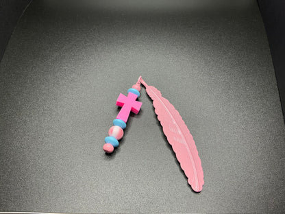 Beaded Feather Bookmark