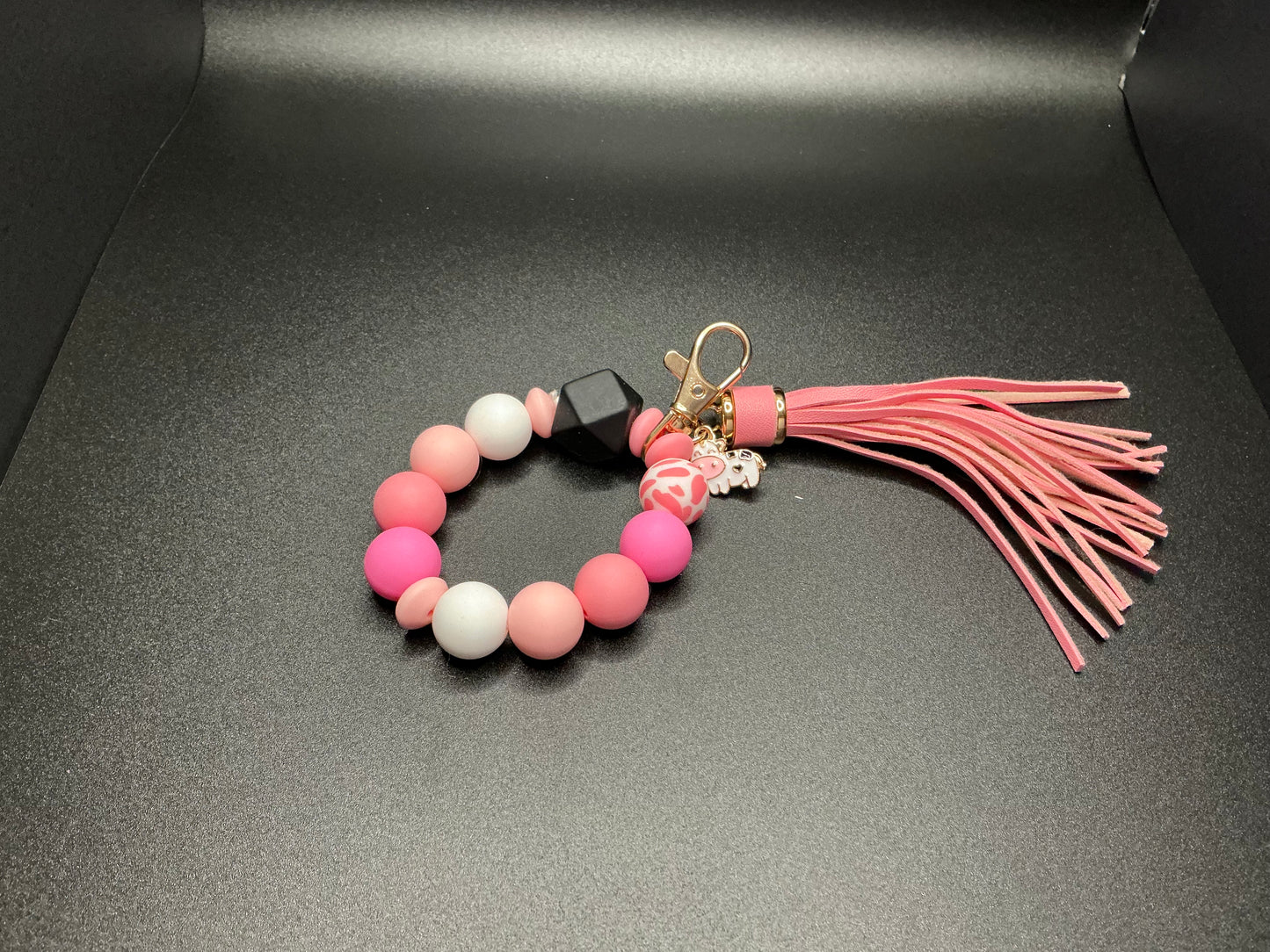 Silicone Keychain with Charm/Tassel