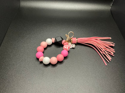 Silicone Keychain with Charm/Tassel