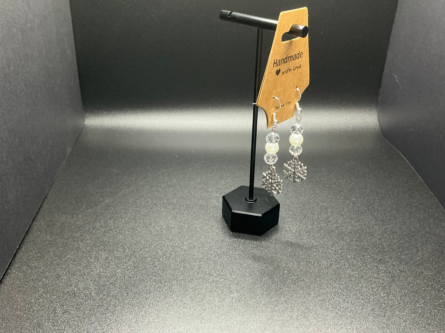 Metal Snowflake Earrings