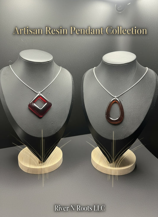 Artisan Resin Pendant Necklace