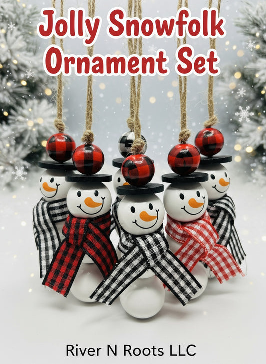 Jolly Snowfolk Ornament Set