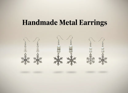 Metal Snowflake Earrings