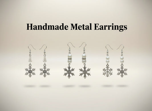 Metal Snowflake Earrings