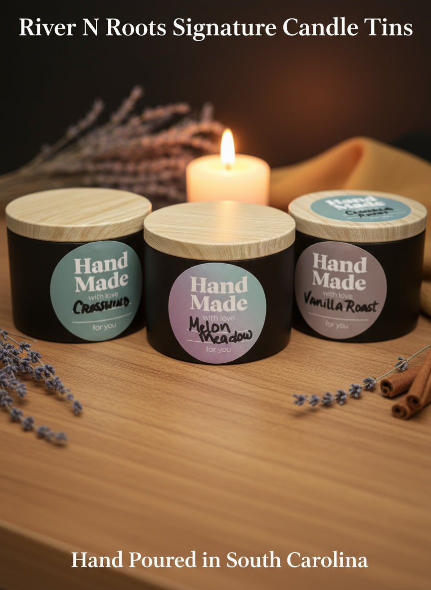 River N Roots Signature Candle Tins