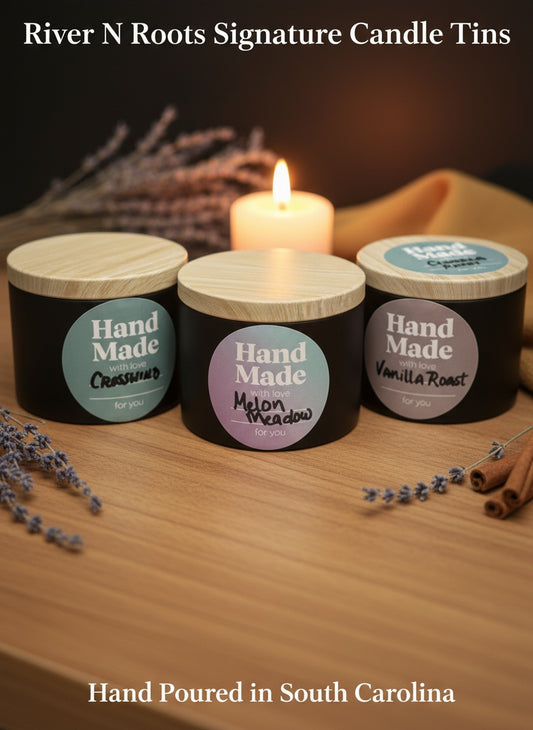 River N Roots Signature Candle Tins