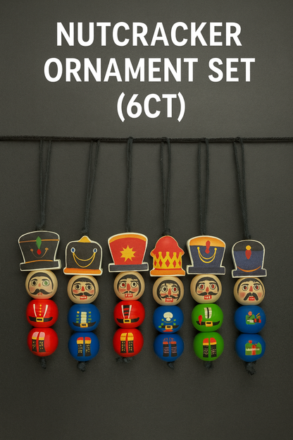 Nutcracker Ornament Set (6ct)