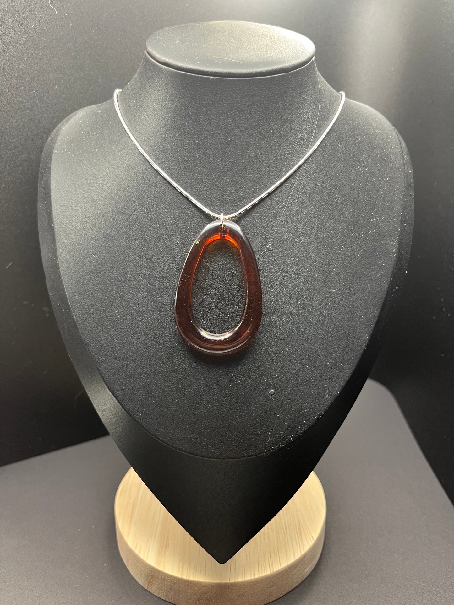 Artisan Resin Pendant Necklace