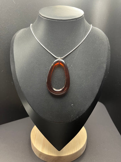 Artisan Resin Pendant Necklace